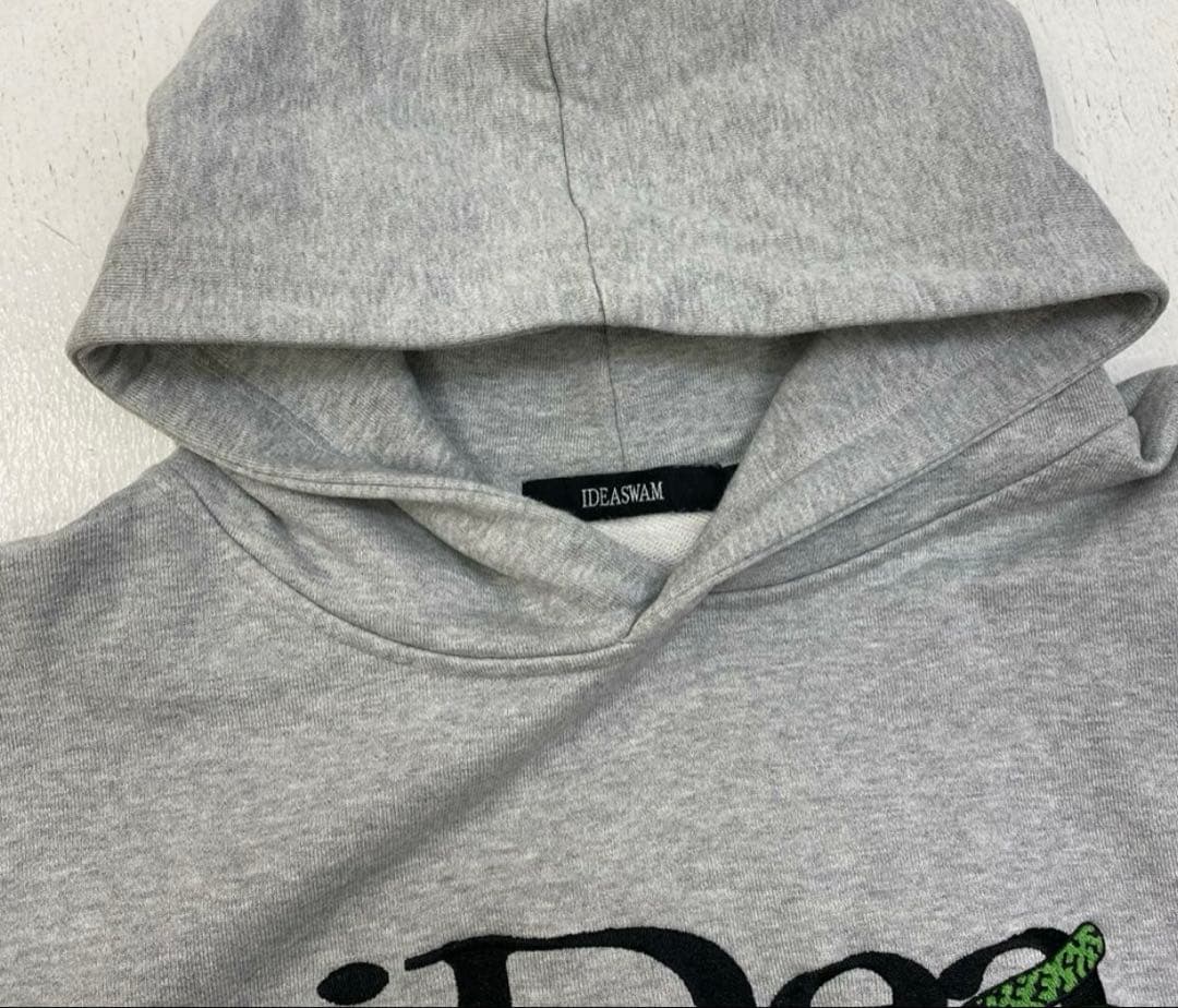 iDea 蛇デザイン グレー パーカー Lサイズ