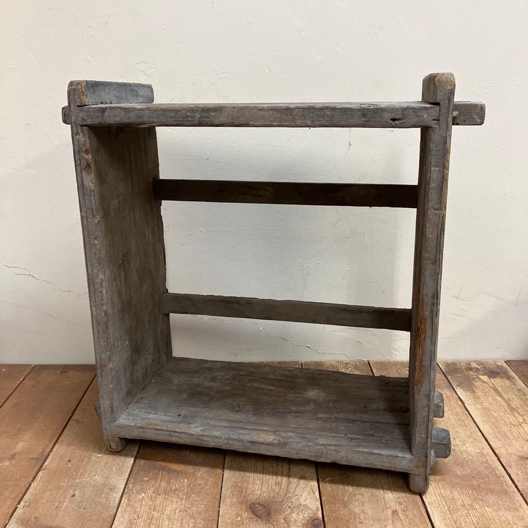 A-5 昭和レトロ 古木 古道具 くさび型 オープンシェルフ オープンラック