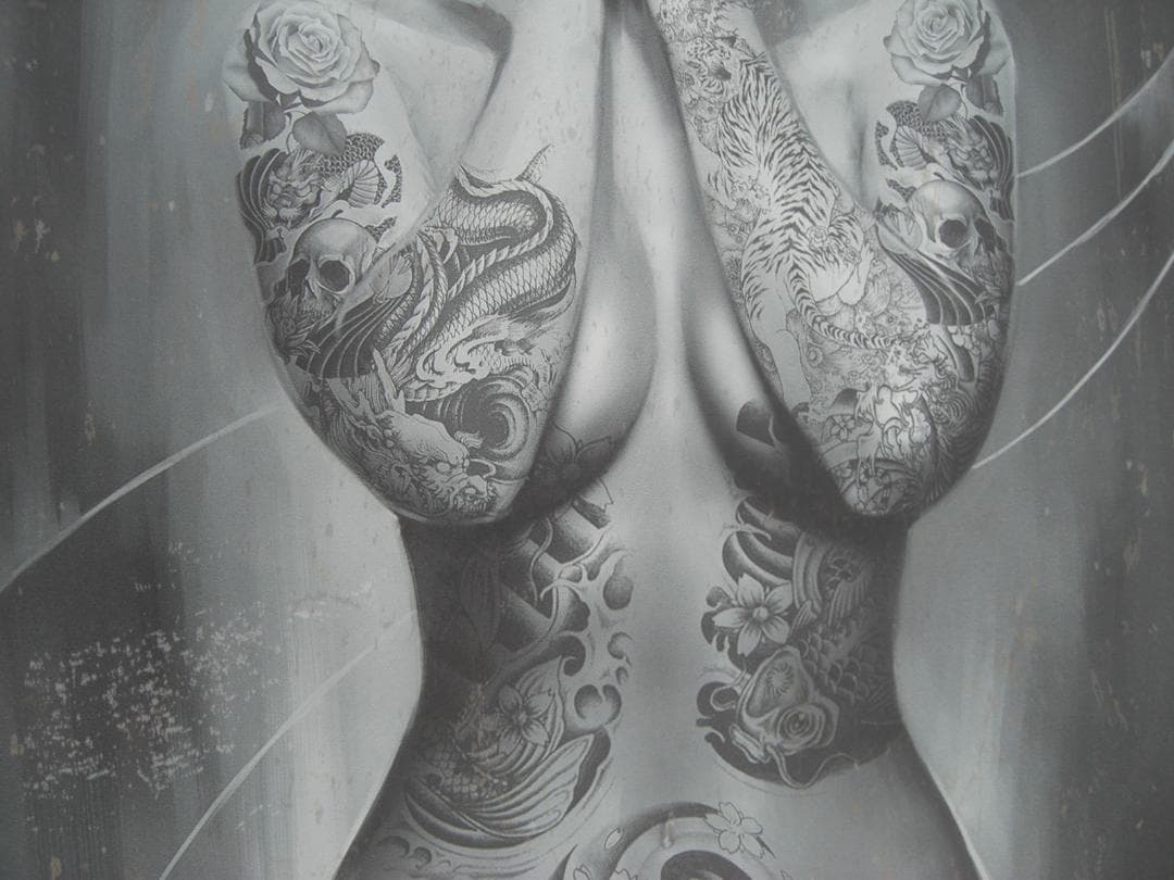 マリリンモンロー ブリキ看板 メタルプレート タトゥー ドクロ 龍 トラ 薔薇