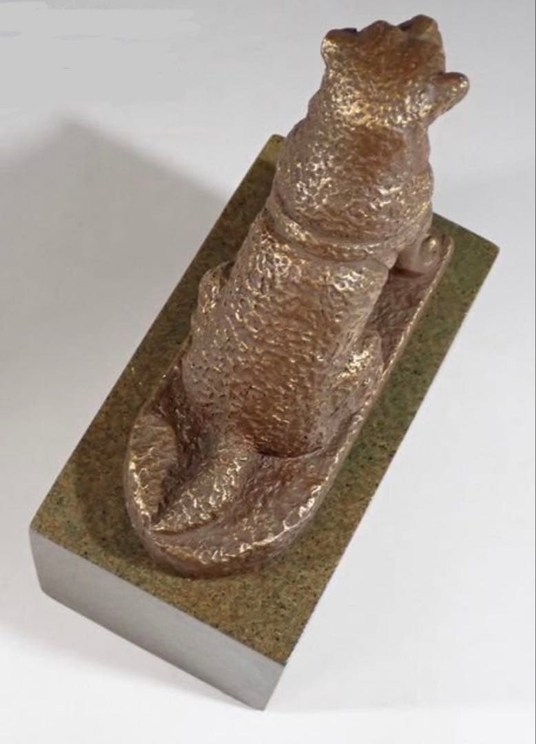 昭和レトロ　忠犬ハチ公 金属製置物　渋谷区記念品　非売品　観光お土産