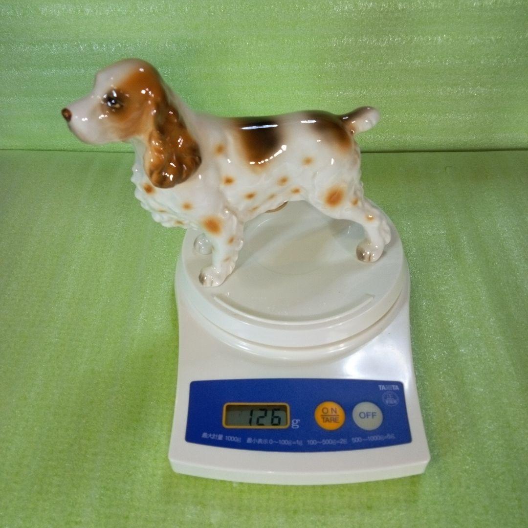 コッカー・スパニエル　犬の置物　インテリア　オブジェ　ディスプレイ　陶器製？