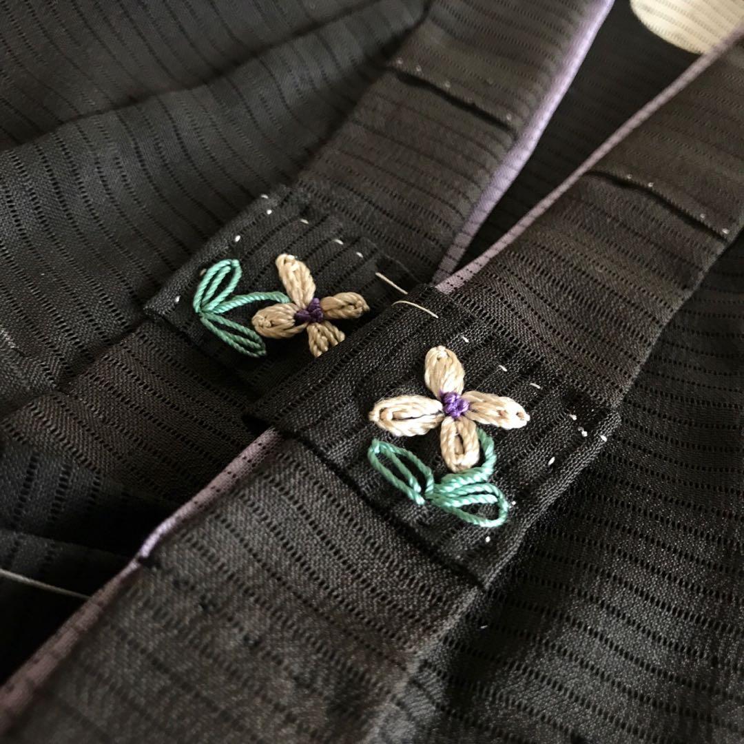 ＊ 市松人形 12号 単衣 アンティーク 絽 着物 長襦袢 帯 セット