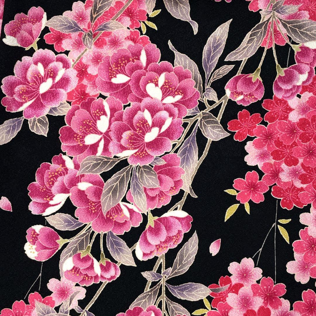 ◎mk-636　美品　振袖　刺繍　スモールサイズ　　1-13