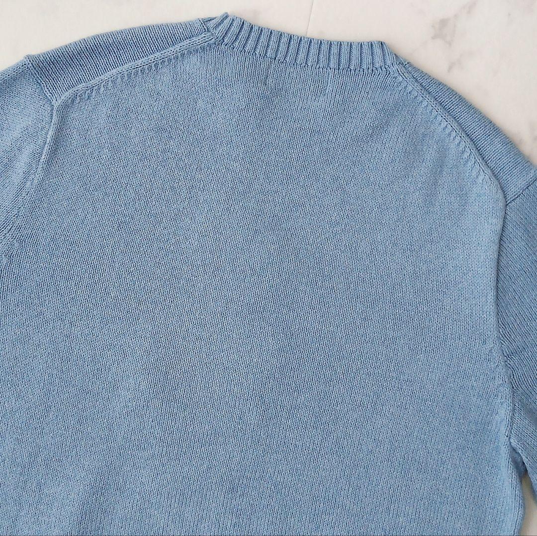 新品タグ付 ポロラルフローレン 現行 ポロベア 長袖 ニット L ライトブルー