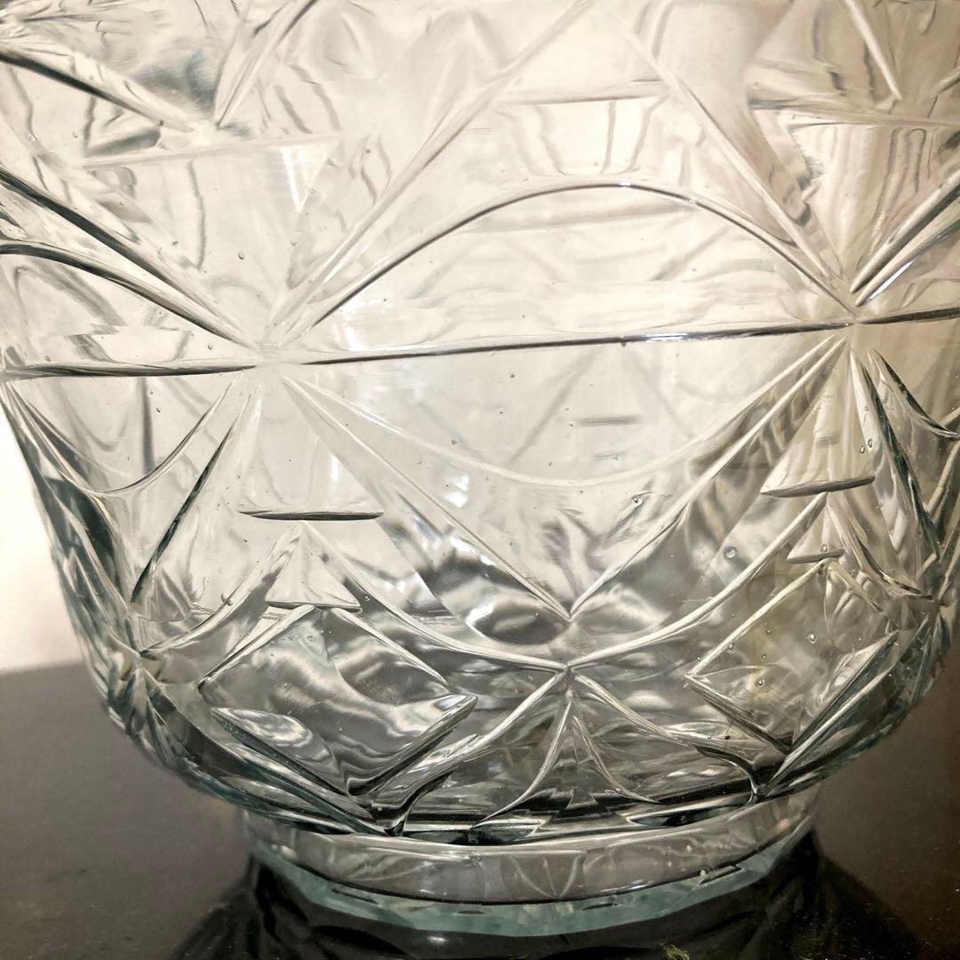 オランダ切子 ボンボン入れ 蓋物 ギヤマン アンティーク 菓子器