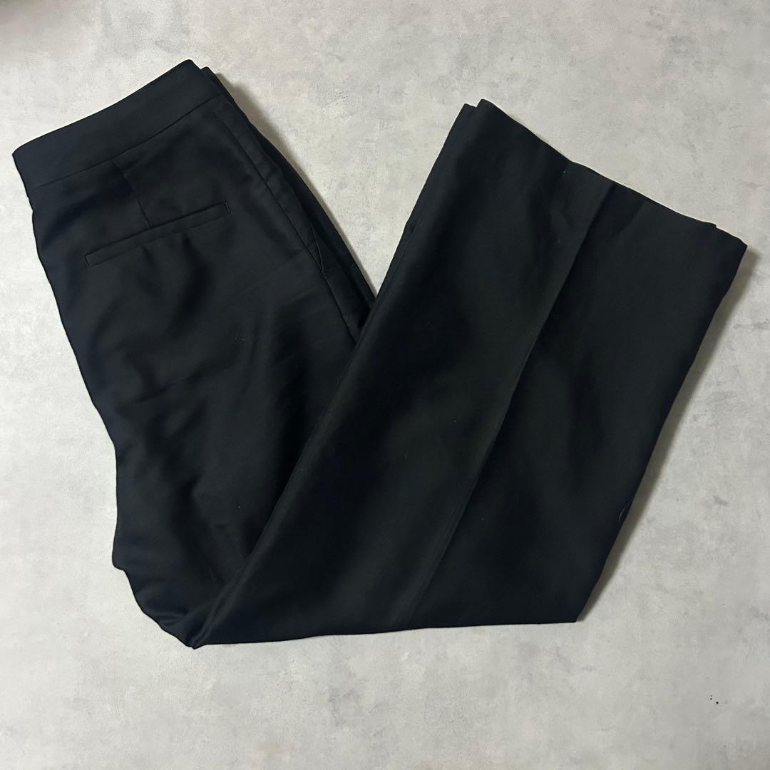 セオリーリュクス スーツ セットアップ ワイドパンツ ダブル 黒 カジュアル