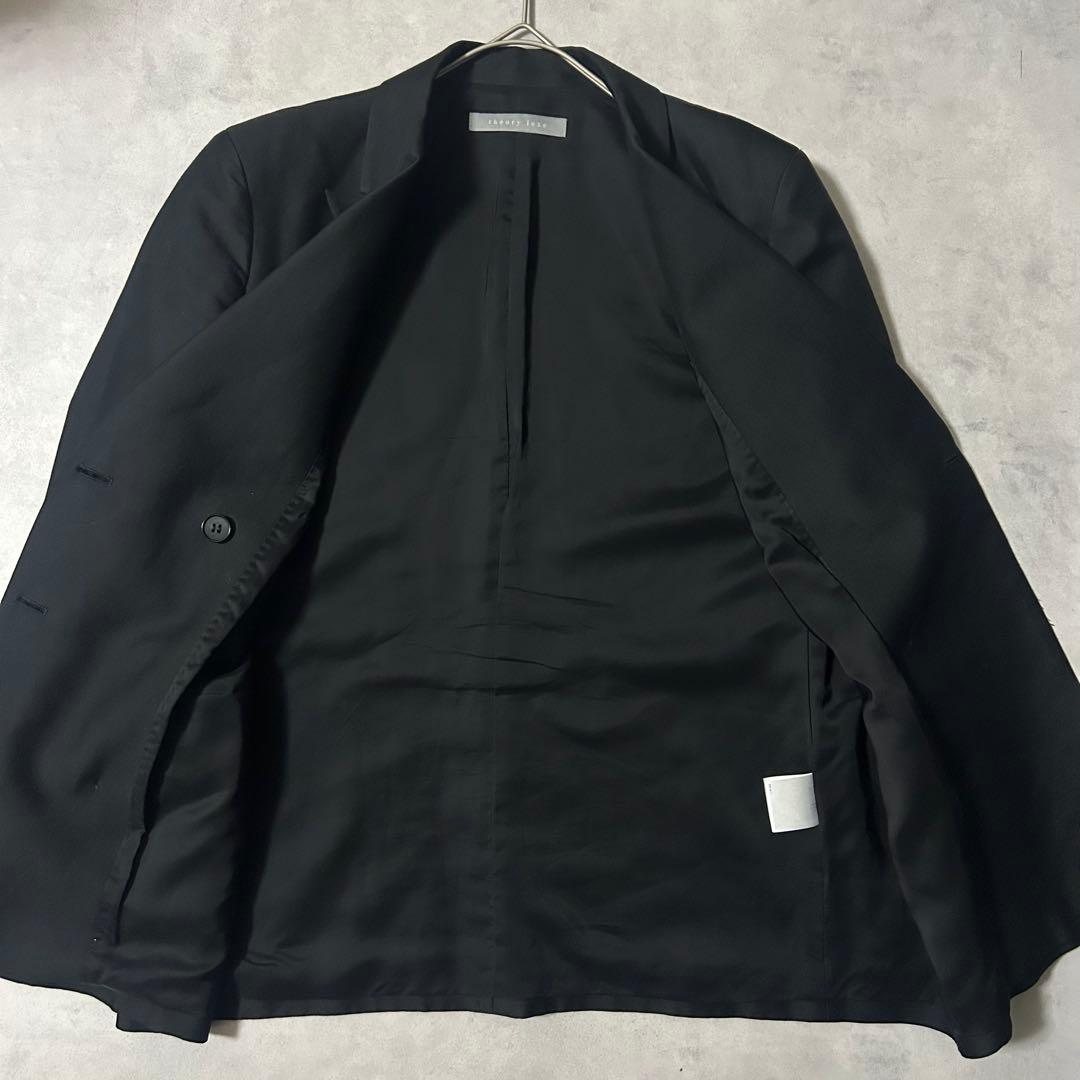 セオリーリュクス スーツ セットアップ ワイドパンツ ダブル 黒 カジュアル