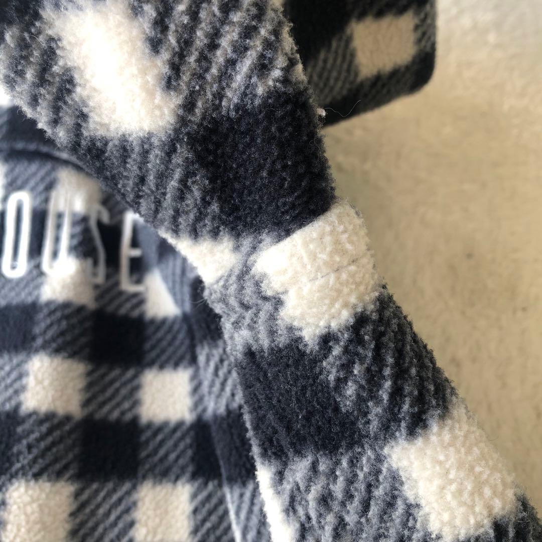 ピンクハウス　ダッフルコート　ゆったりシルエット　ブランドロゴ刺繍　チェック柄