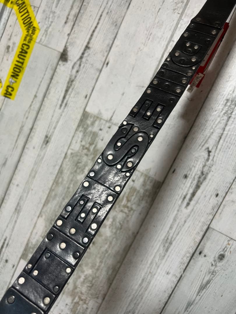 極限定 DIESEL ベルト スタッズ レザー 牛革 希少 黒 銀 新品未使用