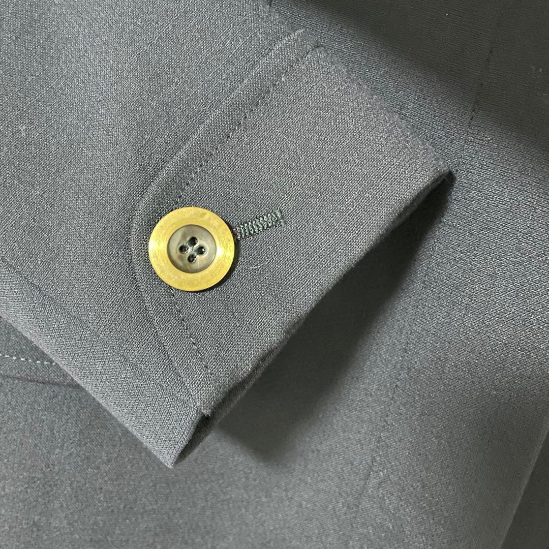 美品 VALENTINO ヴァレンティノ ノーカラーロングコート 比翼 ウール