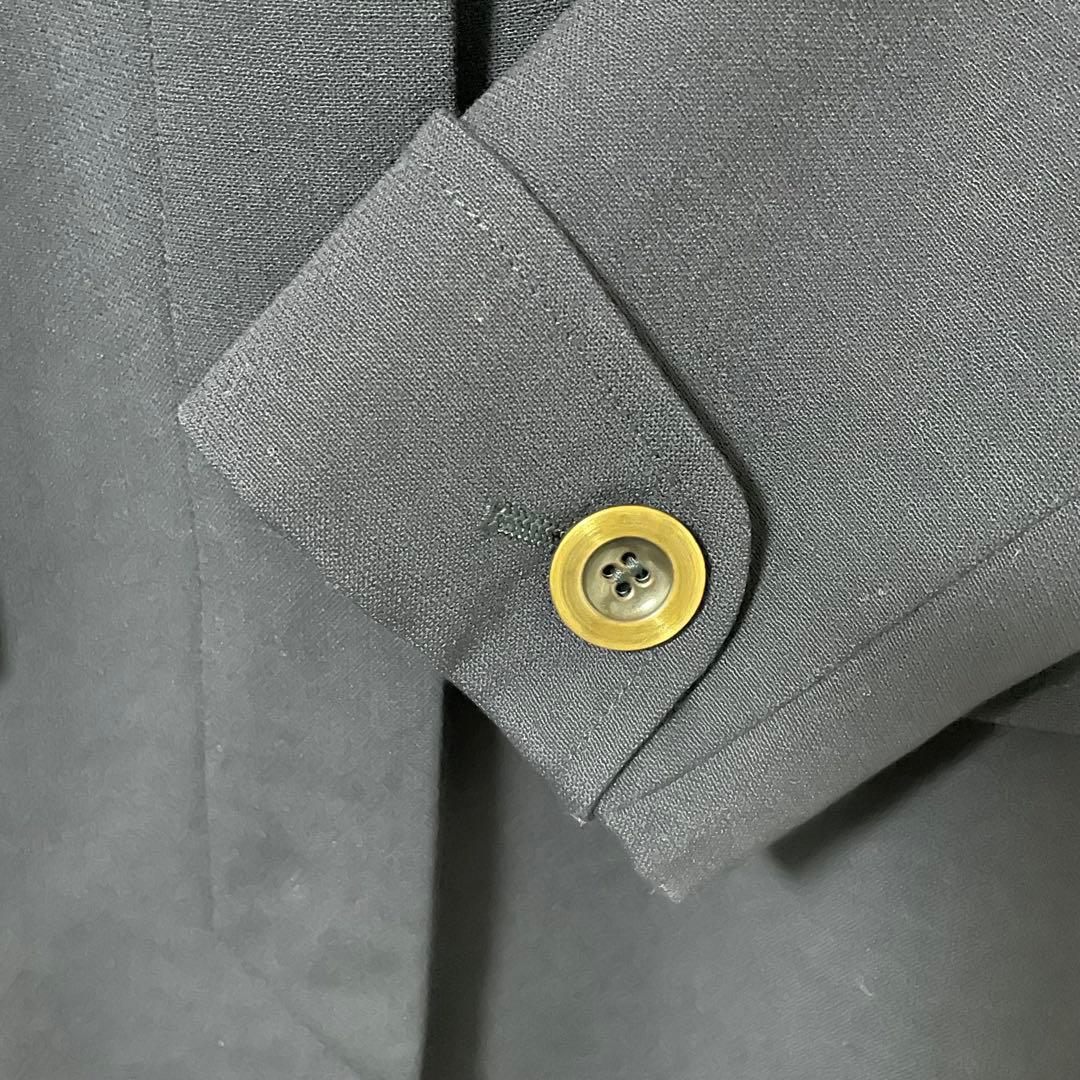 美品 VALENTINO ヴァレンティノ ノーカラーロングコート 比翼 ウール