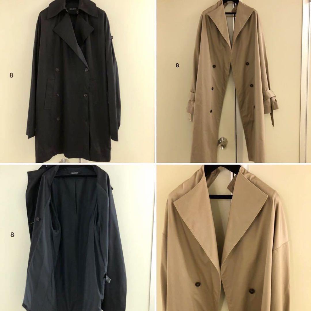 【rokh】バイカラー レイヤー ドッキング デザイン トレンチコート