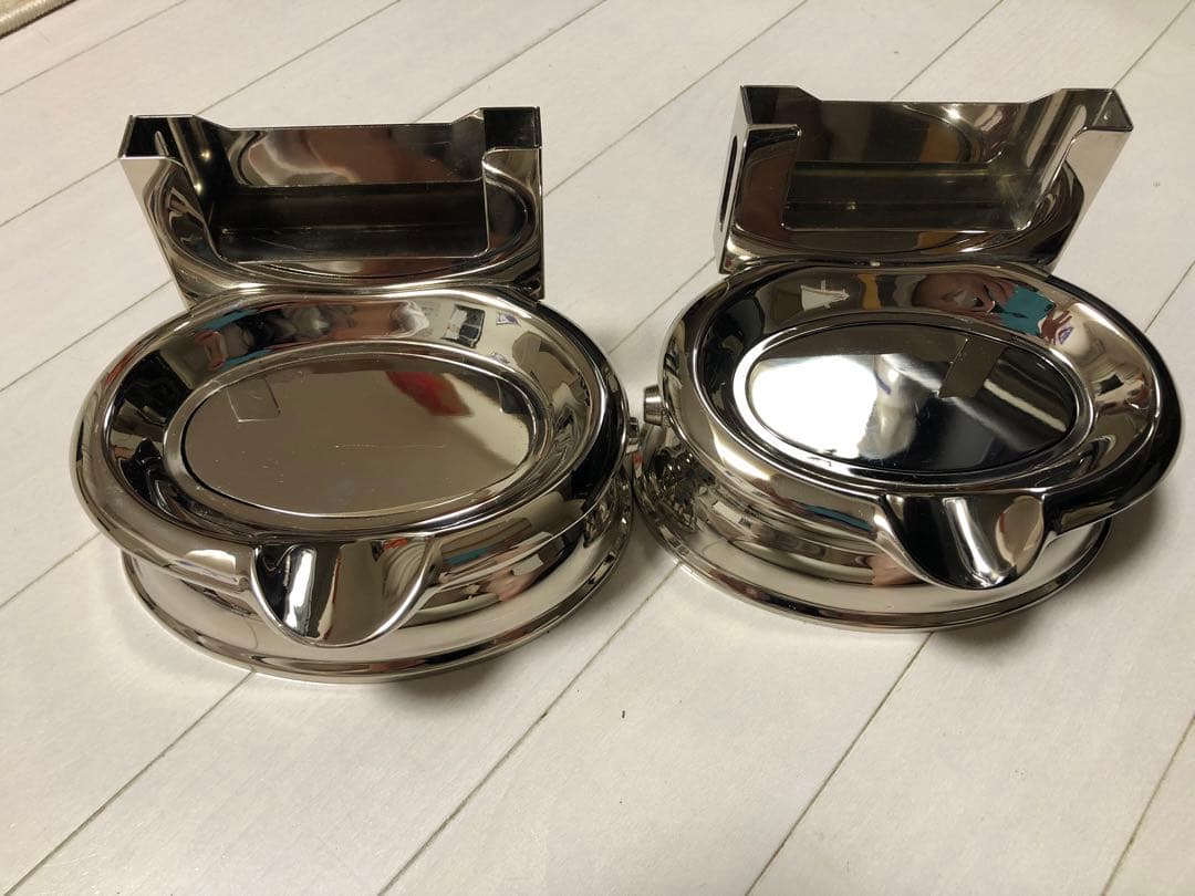 ダビドフ　灰皿　シガーアシュトレー　アンティーク　ステンレス製　　2点セット