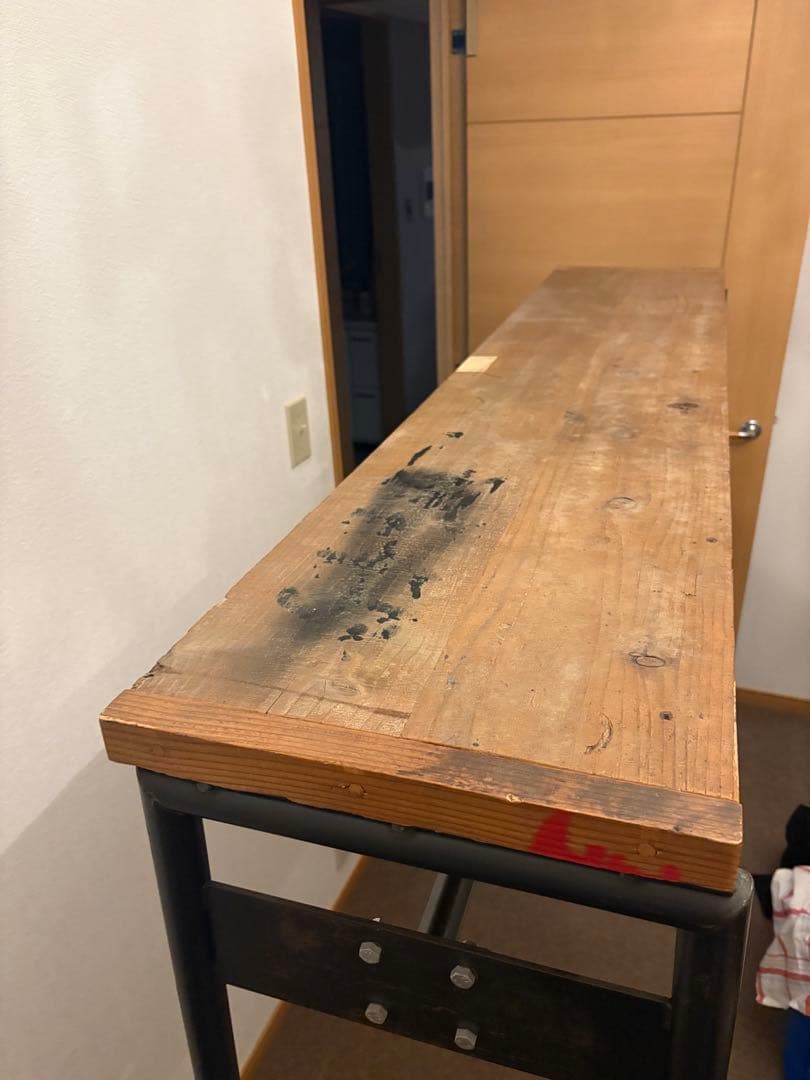 アイアン ハンガーラック アンティーク インダストリアル　シンプル　古材