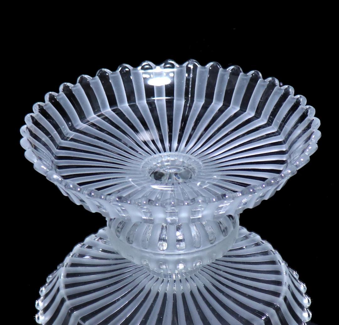 オールド・バカラ 稀少 艶消し加工 大型 コンポート コート・アルテルネ・デポリ