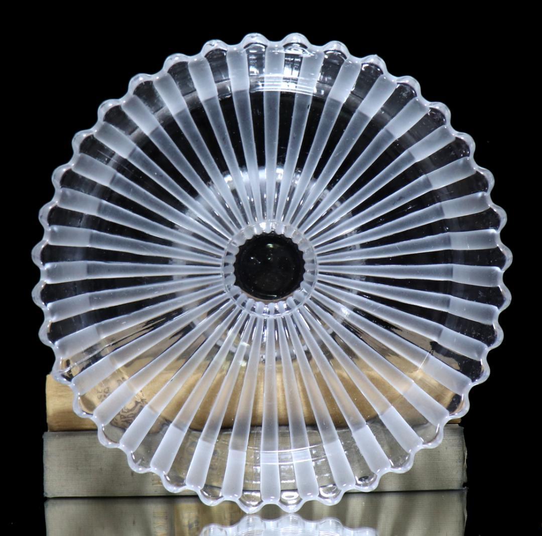 オールド・バカラ 稀少 艶消し加工 大型 コンポート コート・アルテルネ・デポリ