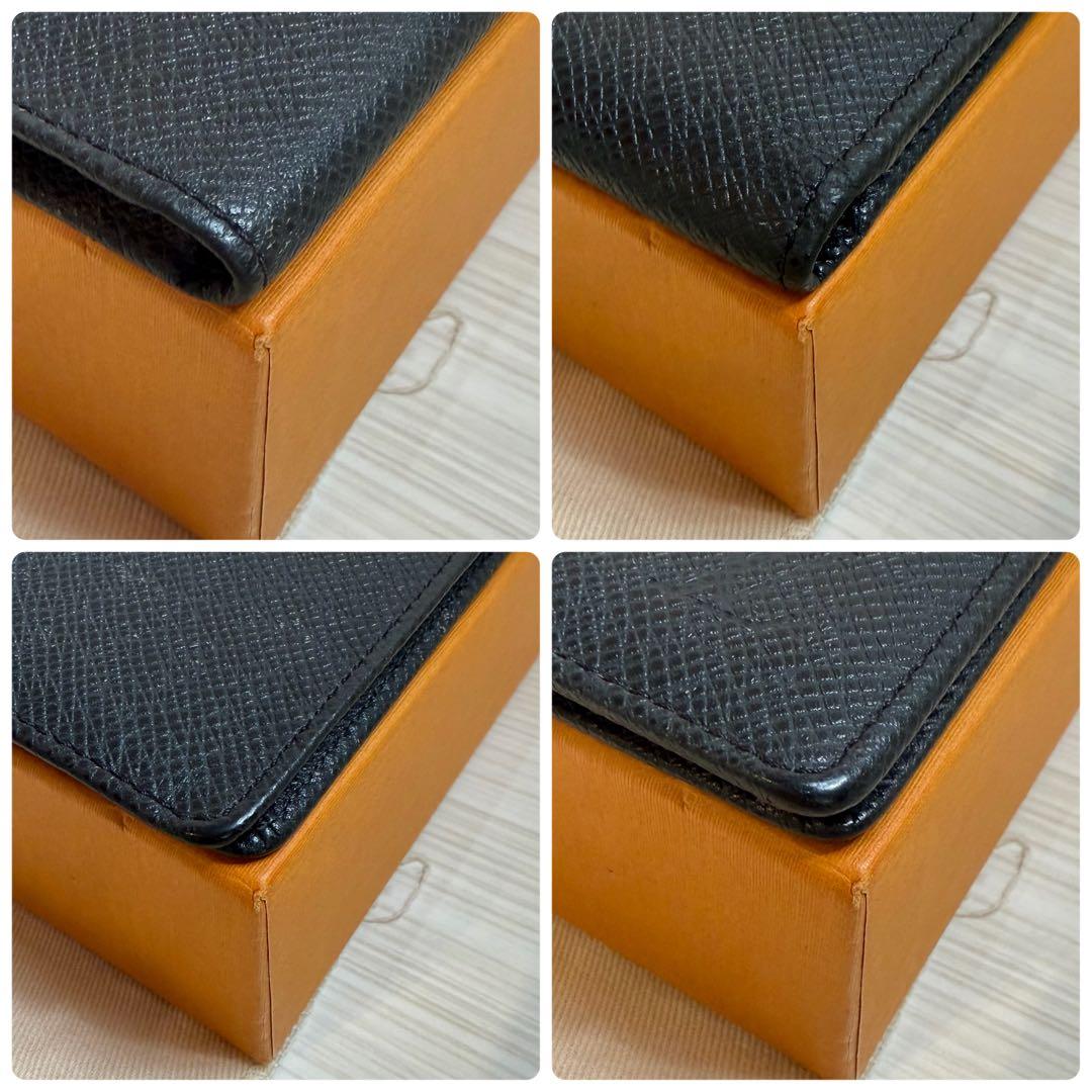美品　ルイヴィトン　札入れ　タイガ　黒　折り財布　長財布