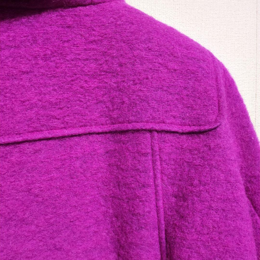 専用。アルベロベロ♥️ぶたさん可愛い裏地紫色フード付きキラキラダッフルコート