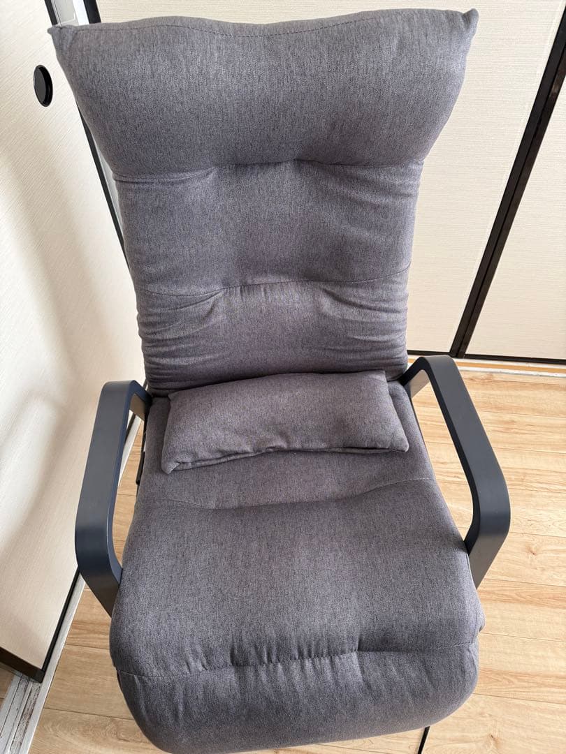 アイリスオーヤマ ウッドアーム リクライニングチェア ソファ 一人用