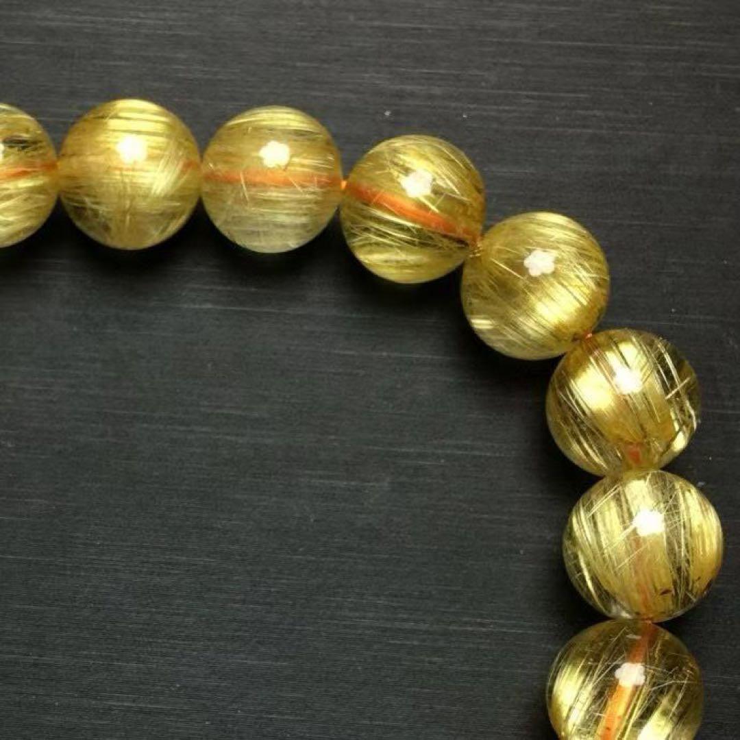 ⭐︎【天然】タイチンルチルクオーツ ブレスレット 10.5mm 31.48g