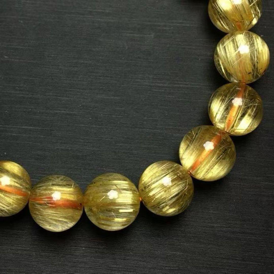 ⭐︎【天然】タイチンルチルクオーツ ブレスレット 10.5mm 31.48g