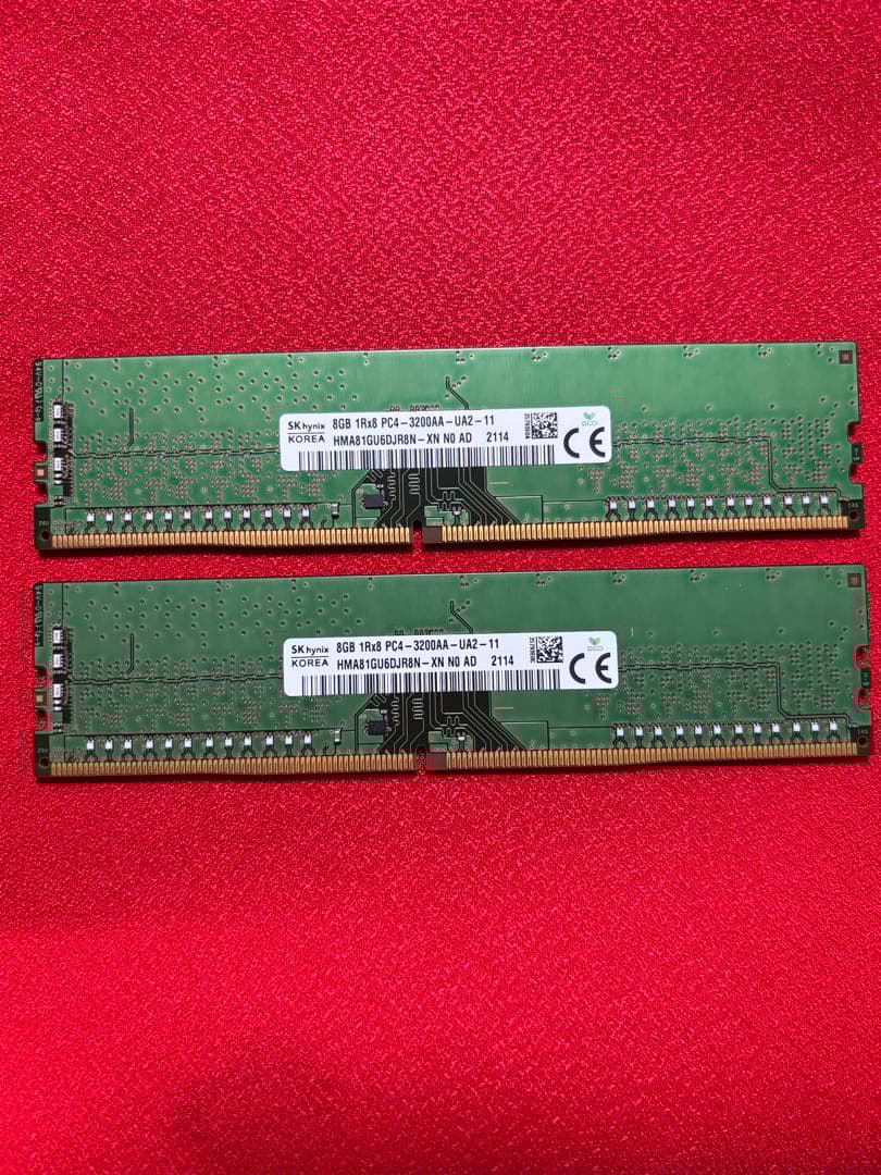 【動作確認済】SK hynix DDR4-3200 16GB(8GBｘ2)