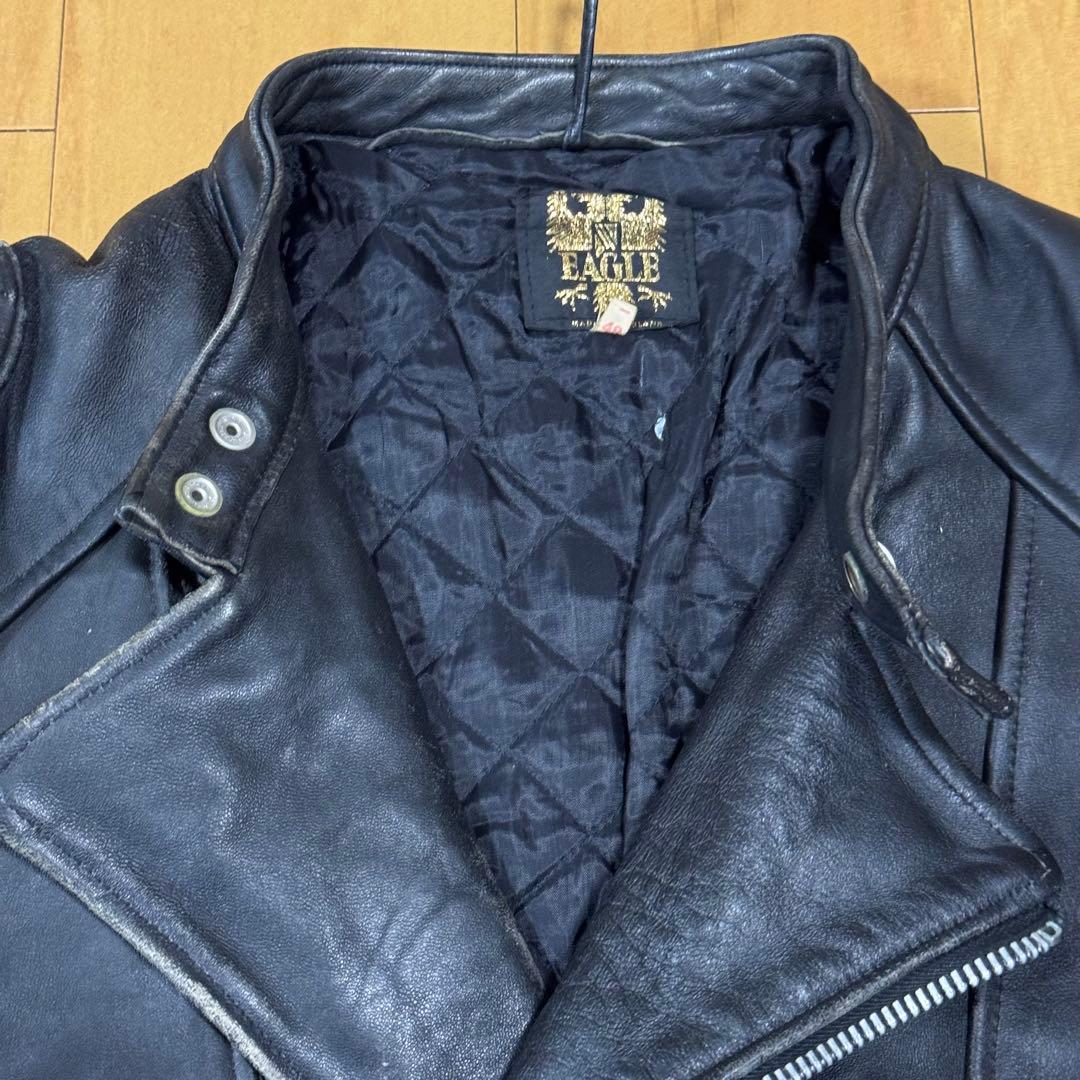 EAGLE 70s イングランド製 セミダブルライダースジャケット ロンジャン