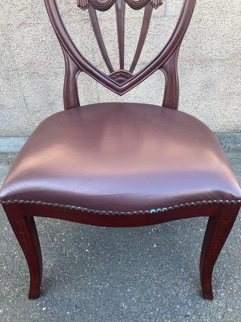 イギリス 本革ビンテージチェアー プレート刻印有り逸品