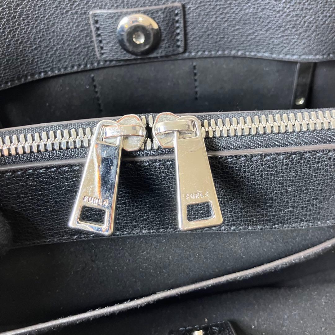 フルラ✨MAN ジョーヴェ L A4可 ３室 レザー 本革 黒 トートバッグ