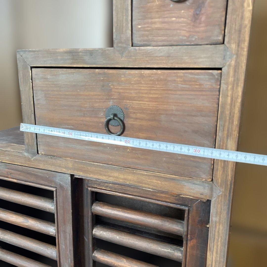 階段タンス　高さ約75.7cm 幅約72cm