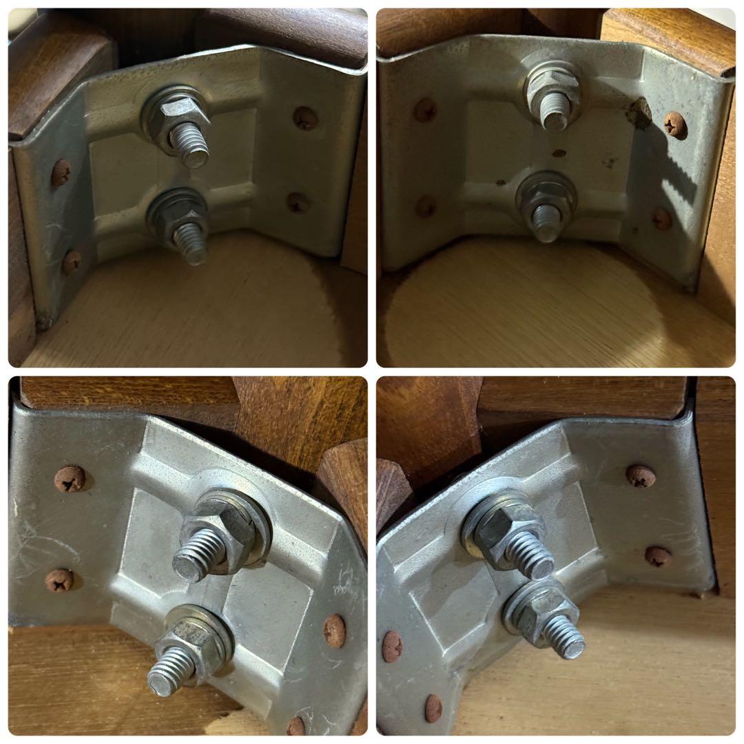 HR909 古いスピンドルレッグ　柏木工　ダイニングテーブル　ろくろ脚