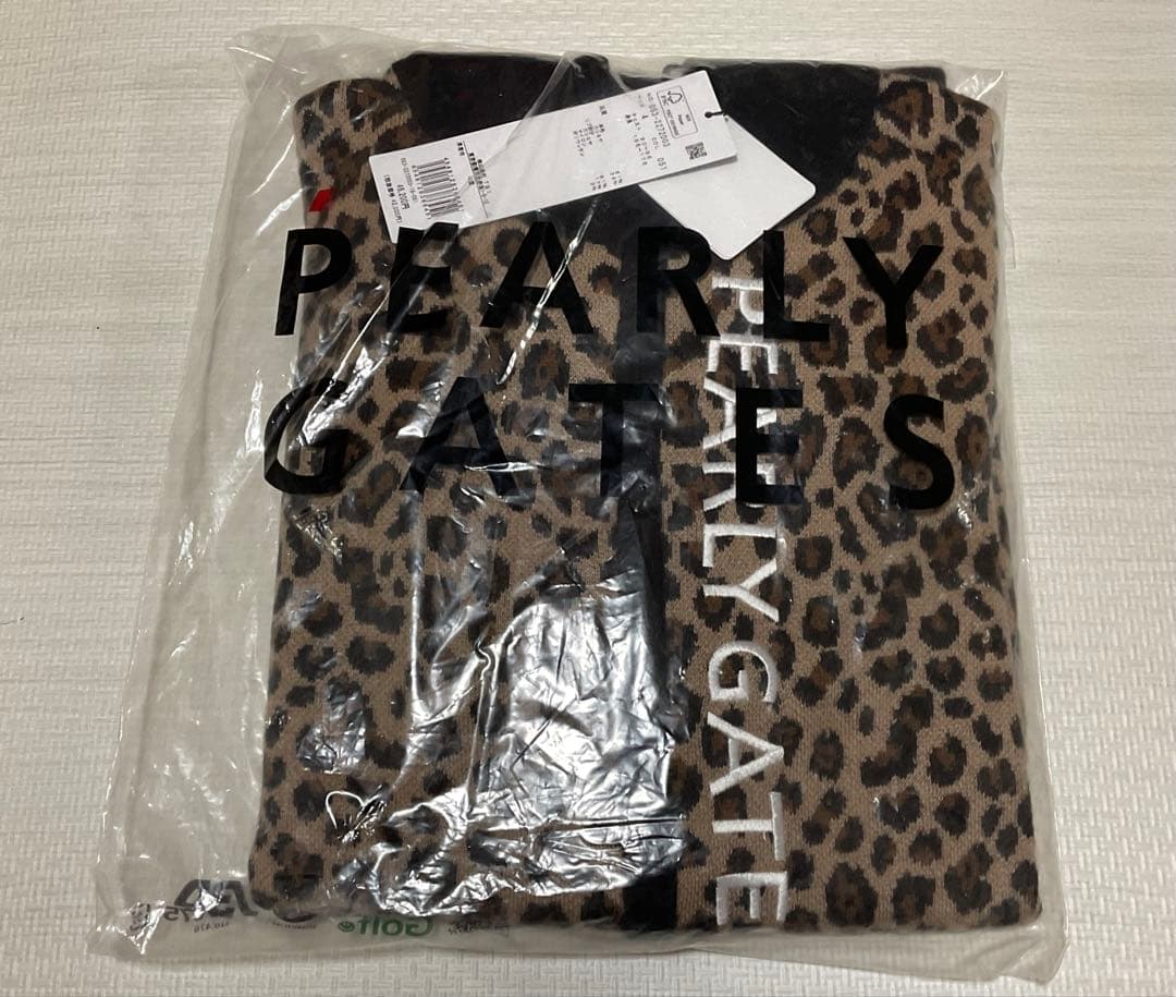 P/G パーリーゲイツ カシミヤ レオパード柄 ダブルジャカードセーター