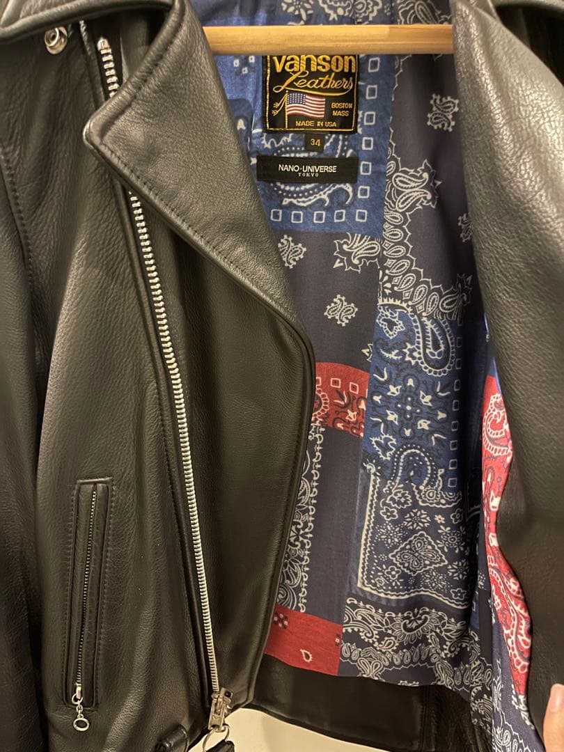 VANSONダブルライダース　サイズS ナノユニバース別注
