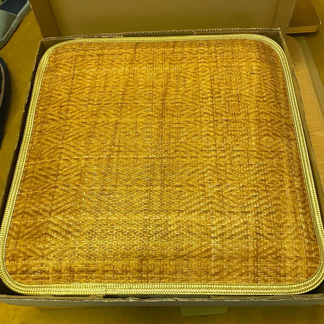 【未使用】最高級 籐あじろ 5枚セット　座布団　籐むしろ 敷物