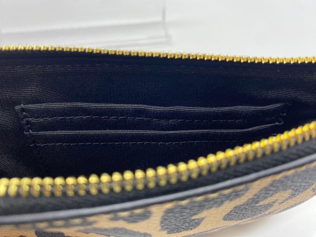 もん2点【ＣＷ859】レオパードポーチ【C6333】茶×黒ペンケース