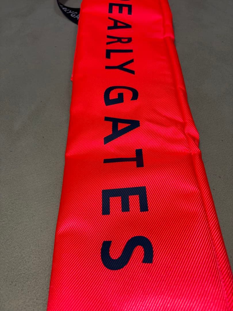 （新品）パーリーゲイツ、蛍光オレンジ色、クラブケース、サブバッグ、希少品