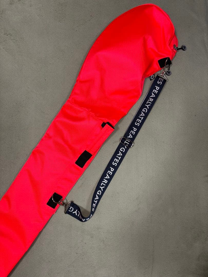 （新品）パーリーゲイツ、蛍光オレンジ色、クラブケース、サブバッグ、希少品