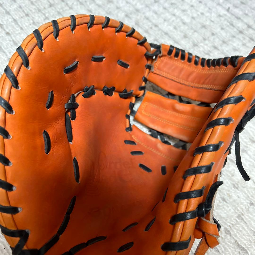 硬式グローブ オレンジ