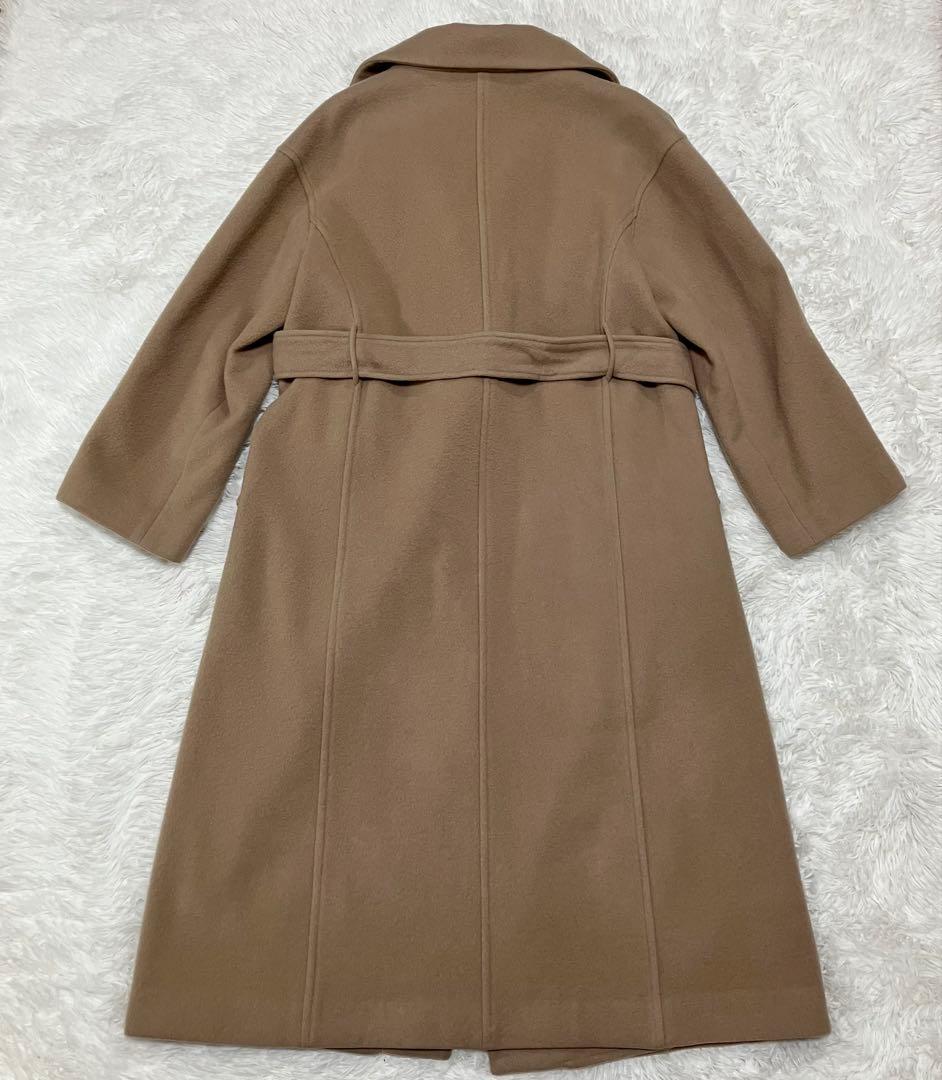 スナイデル プレミアウール カシミヤ混 ロングコート ベージュ ベルト付