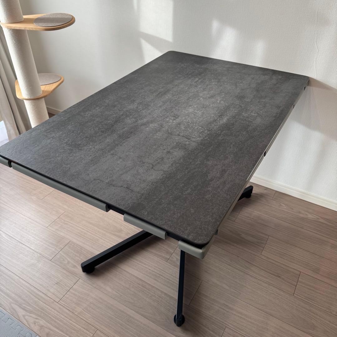 【Keiko】筑波産商 アレット リフトテーブル セラミック天板