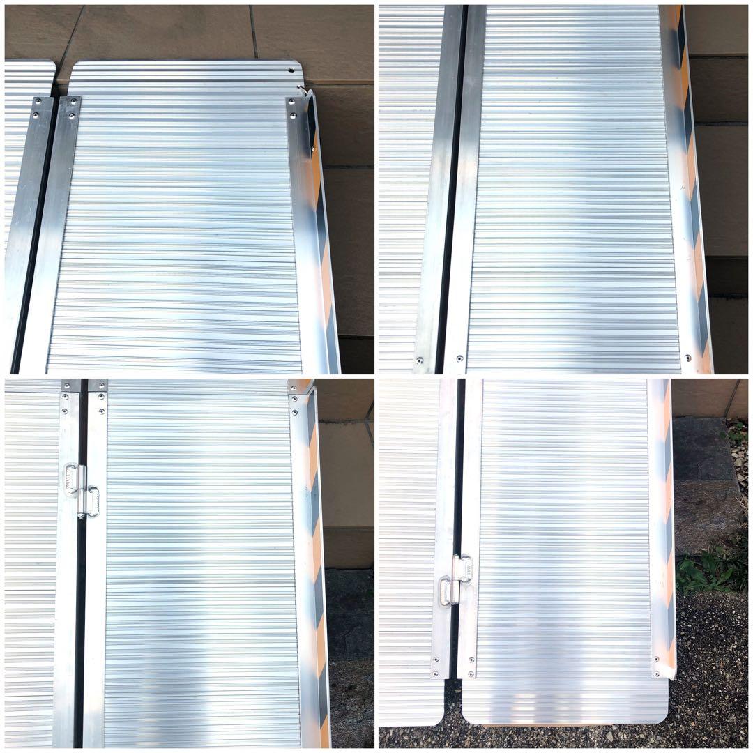 【ひやどんとくだい】アルミ製 スロープ 182 cm 折りたたみ式