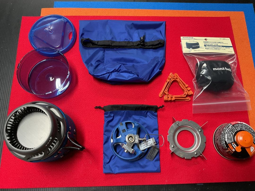 mont-bell JETBOILミニモブルーツリーカラーフルセット動作良好美品