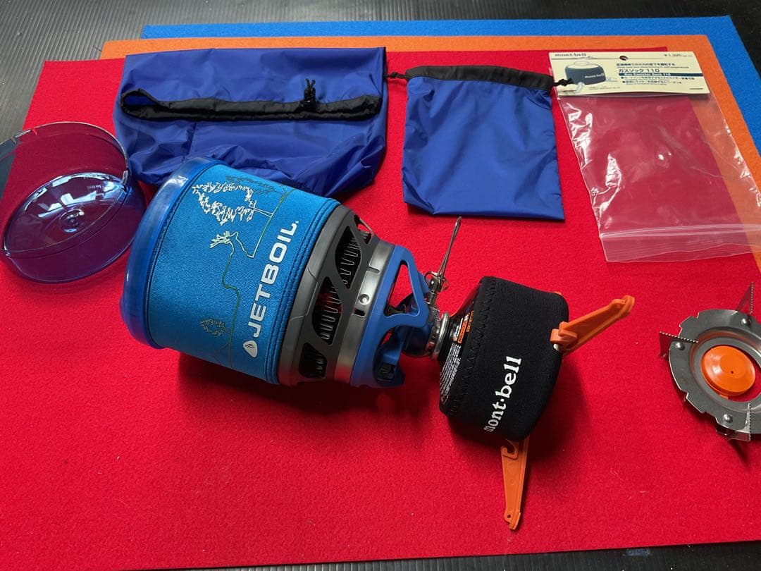 mont-bell JETBOILミニモブルーツリーカラーフルセット動作良好美品