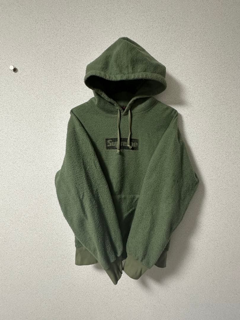 Supreme フリースパーカー オリーブグリーン ボックスロゴ 23ss