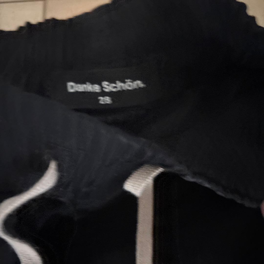 DankeSchonダンケシェーンブラック イージーパンツ 28ヤりら