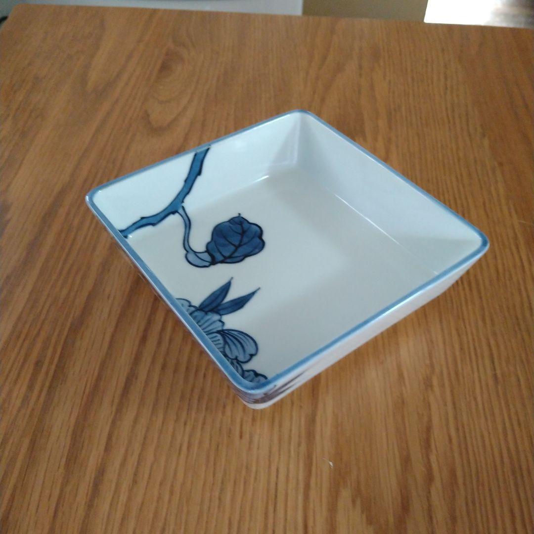 ご確認用です。源右衛門　染付向日葵角皿