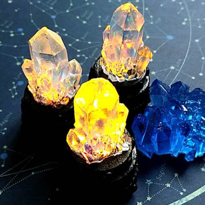 小さな鉱石ランプ/キャンドルクォーツ LED