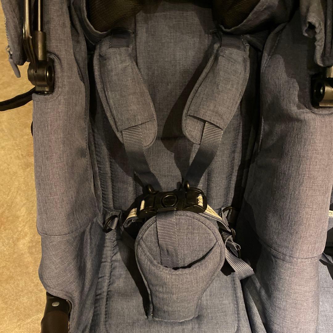 【処分特価】AirBuggy ココダブル アースブルー 0か月~ 双子ベビーカー