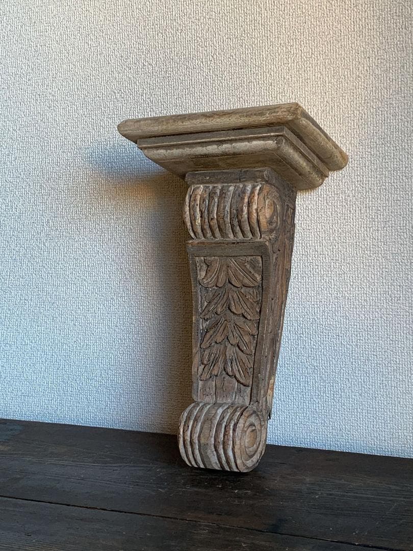 ssx2673___木彫刻 コーベル コンソールウォールシェルフ/K049