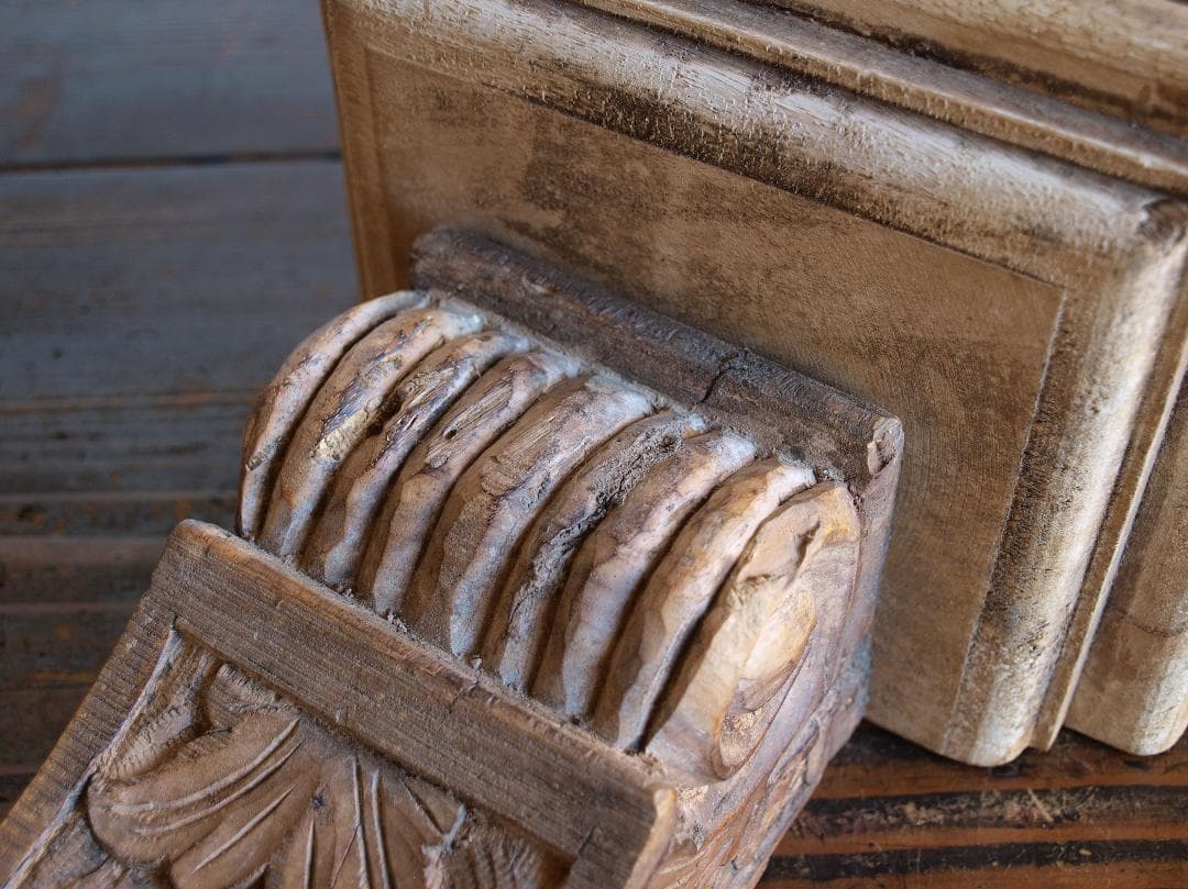 ssx2673___木彫刻 コーベル コンソールウォールシェルフ/K049